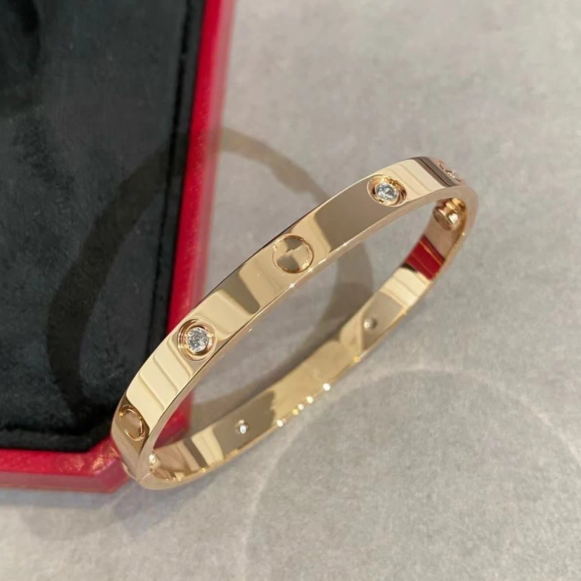 Cartier Juste Un Clou Bracelet Medium — 宽版玫瑰金四钻