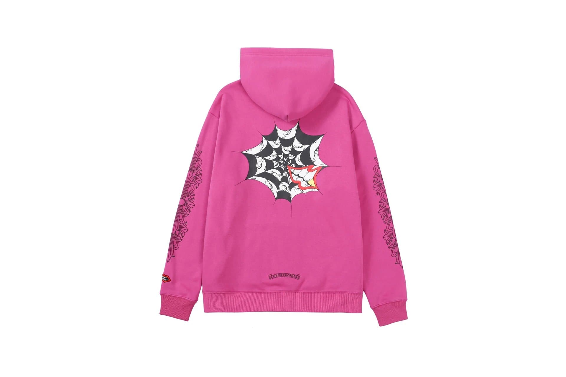 Chrome Hearts Hooded Sweatshirt Checkered Flags & Teeth Graphic — 紫色mp8887