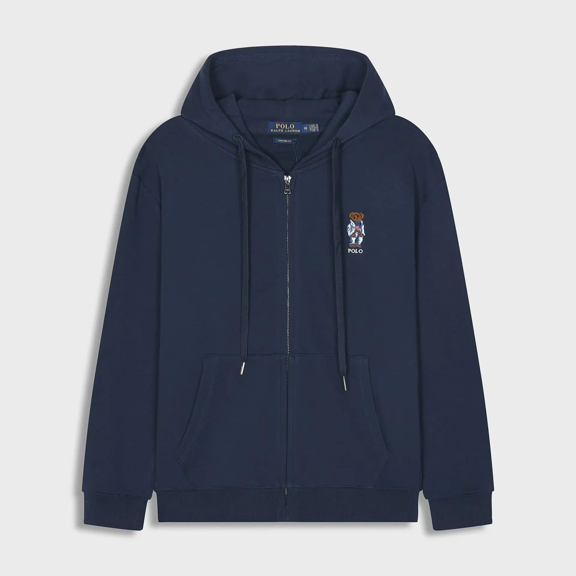 Polo Ralph Lauren Classic Fit Full-Zip Hoodie Solid White — 卫衣小熊宝蓝