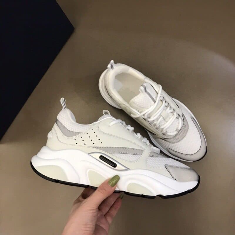 Chunky Sneaker Mesh and Suede — B22白银