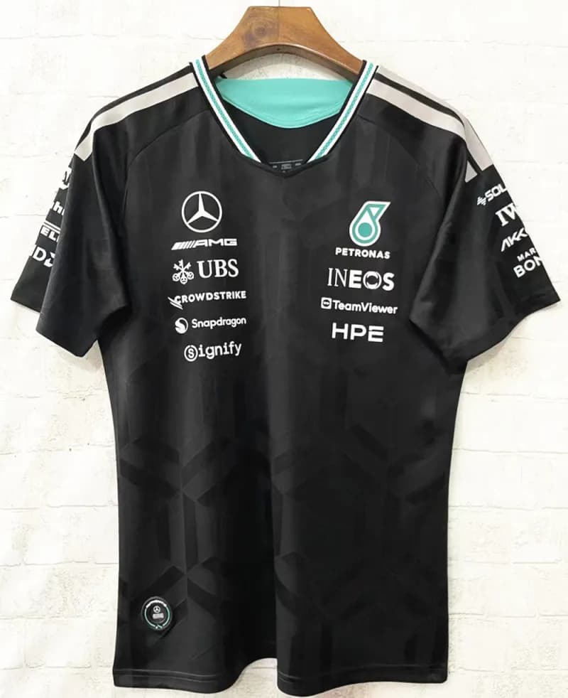 Ferrari Team Hoodie Sponsor Logo Panel — 新款2026 new Mercedes 宾士黑