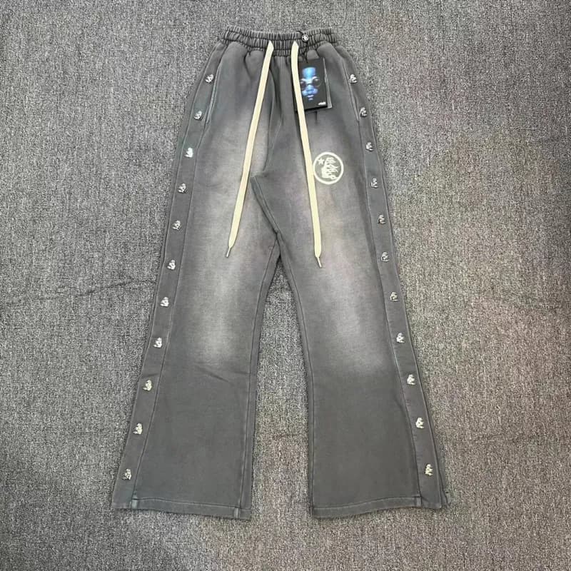 Travis Scott Cactus Jack Sweatpants Skull-Embellished Flare