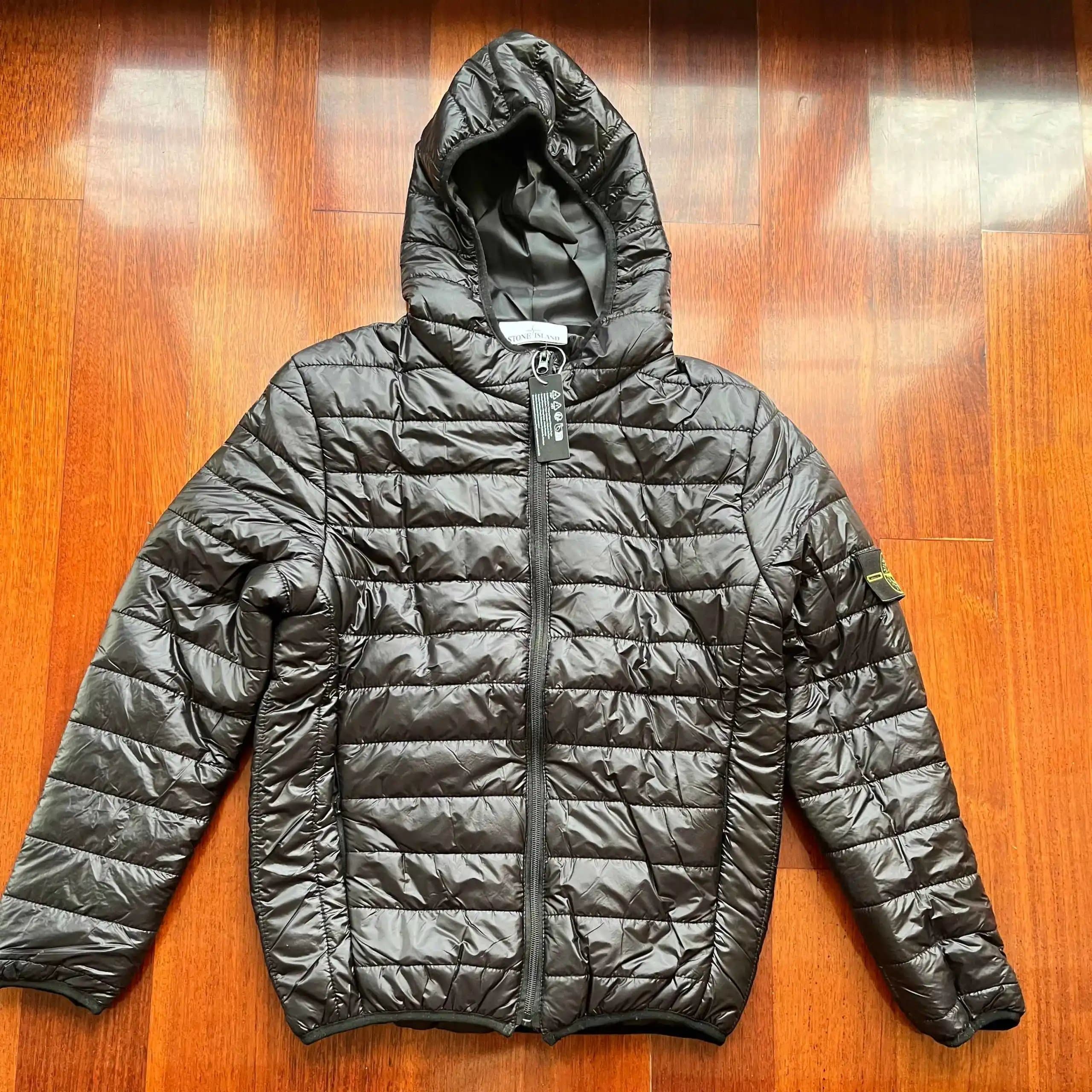 Stone Island Hooded Quilted Jacket Navy — 5