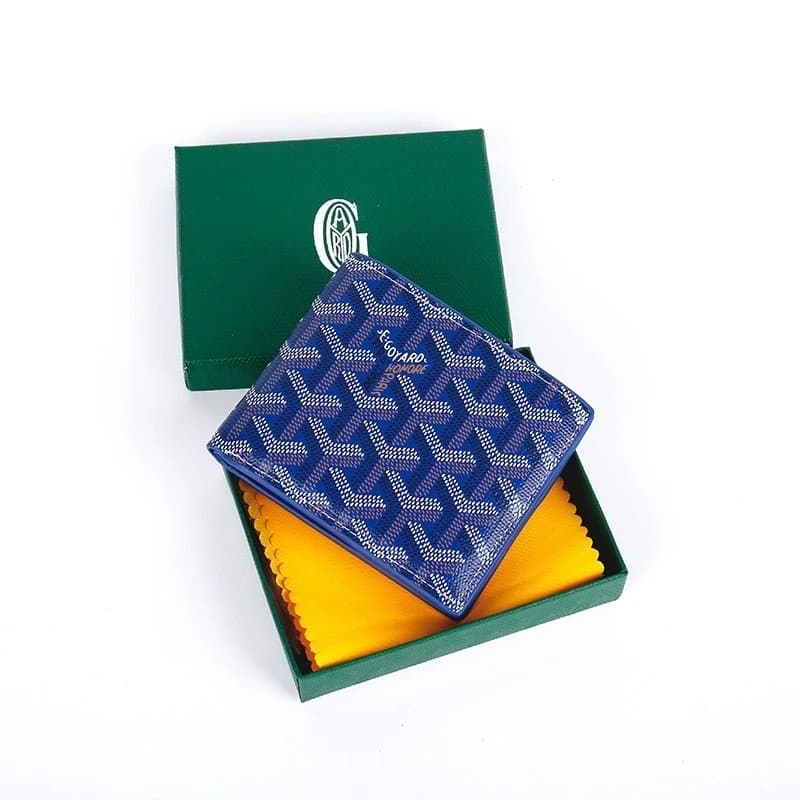 Goyard Saint Louis Wallet Classic Chevron — 蓝色