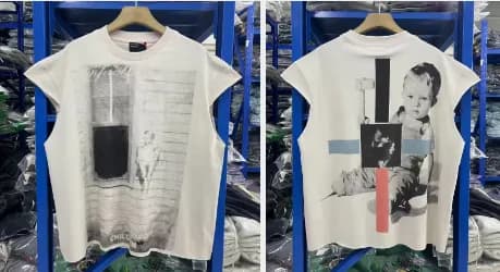 Graphic T-Shirt Pitbull Print — E3697 mud white