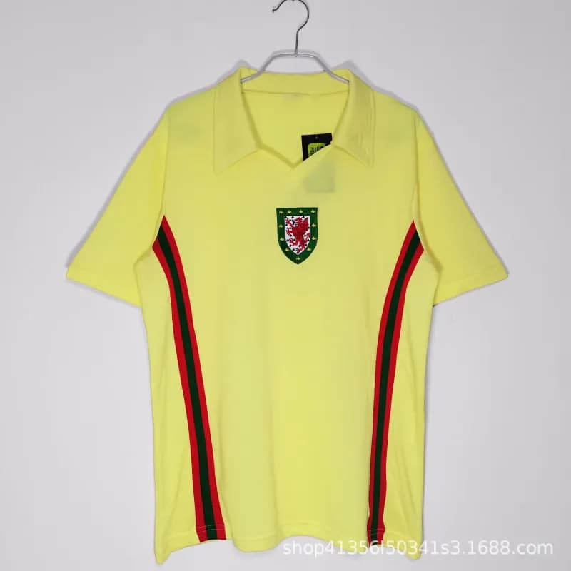 Adidas V-Neck Soccer Jersey Team Crest Edition — 1976 wales away game