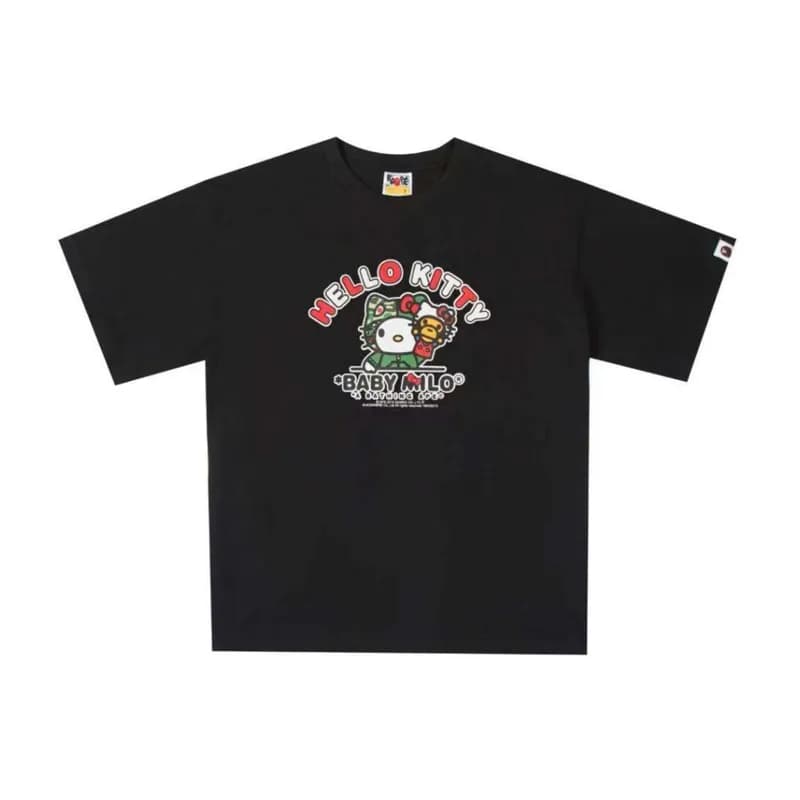 BAPE Graphic T-Shirt Hello Kitty x Baby Milo — 146 black green