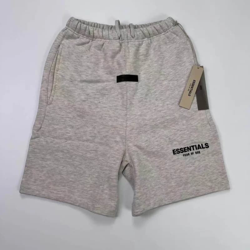 Fear of God Essentials Logo Shorts Black — Es03 - Light Oatmeal