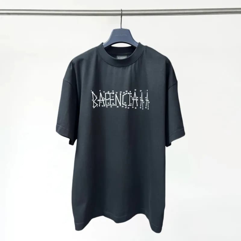 Logo Graphic Tee Distorted BALENCIAGA Print