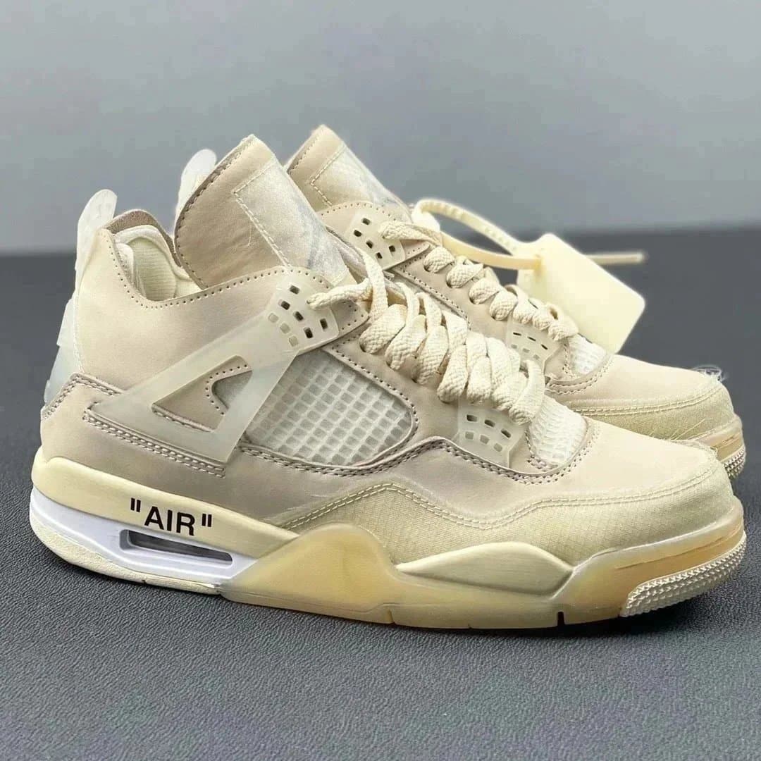 Air Jordan 4 Thunder — Off-White Sail