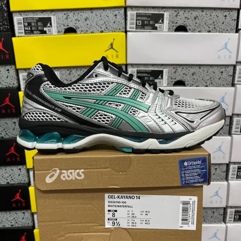 Asics GEL-KAYANO 14 White/Black — 银绿 1203A740-100