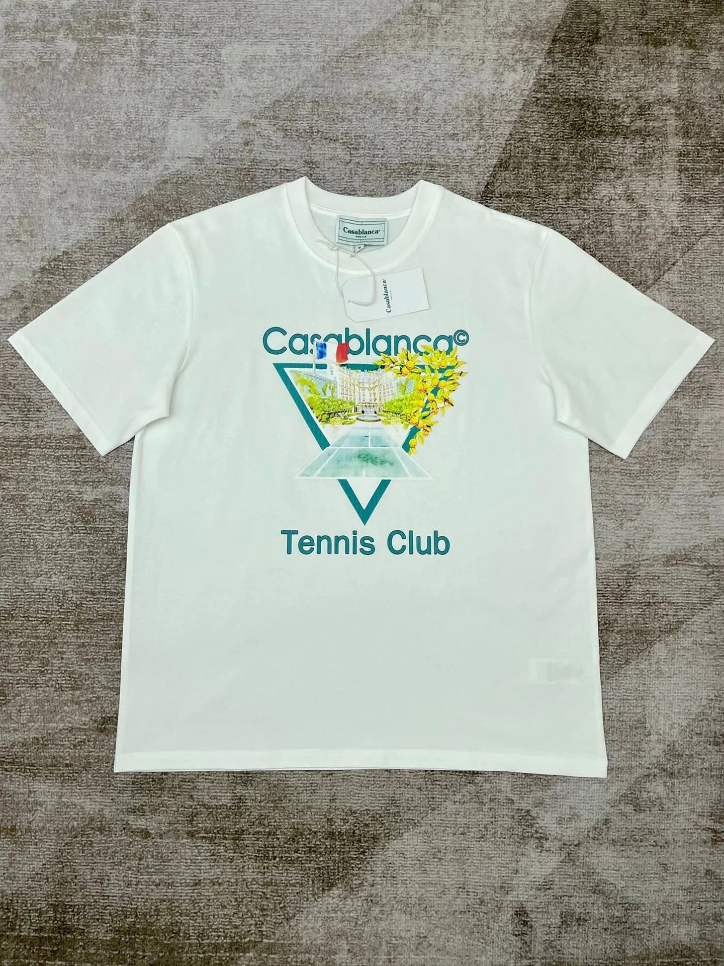 Casablanca Tennis Club Tee Paris Garden Print