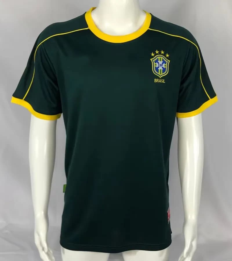 Nike Brazil National Team Jersey Green with Yellow Trim