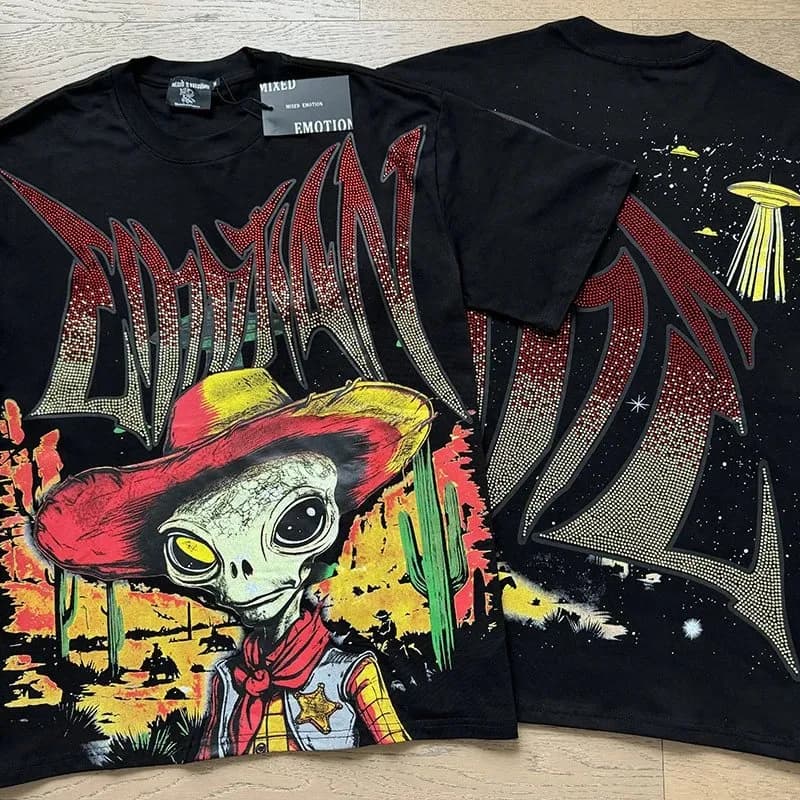 Alien Cowboy Tee Emotion Print