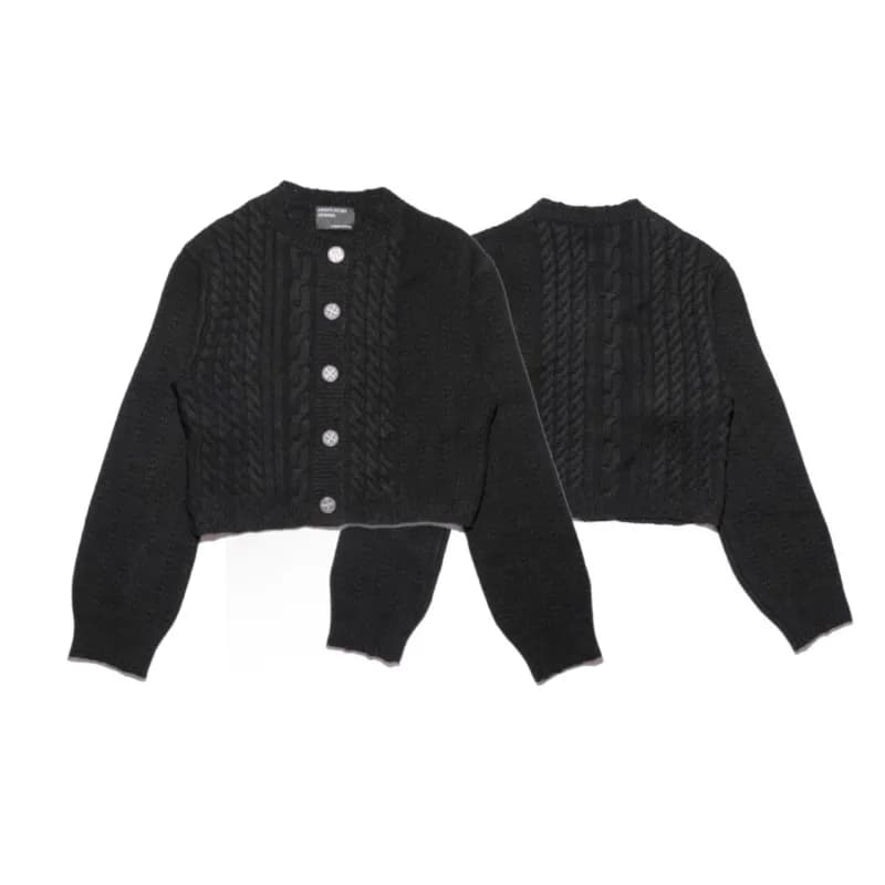 Gallery Dept. Zip-Up Hoodie Distressed Graphic Print — E55 black