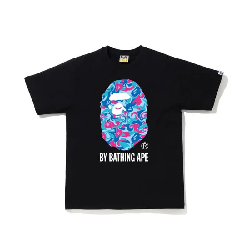 BAPE T-Shirt A Bathing Ape Logo Print — 715黑色