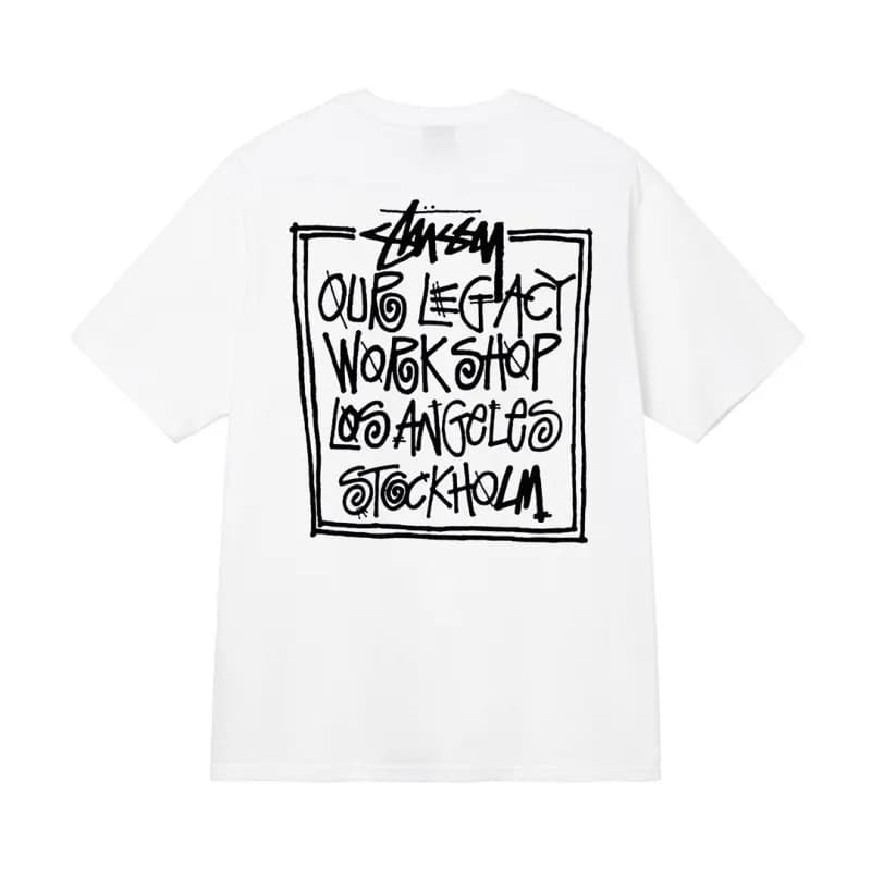 Stüssy Graphic Tee USA Map Print — 白色【方格】