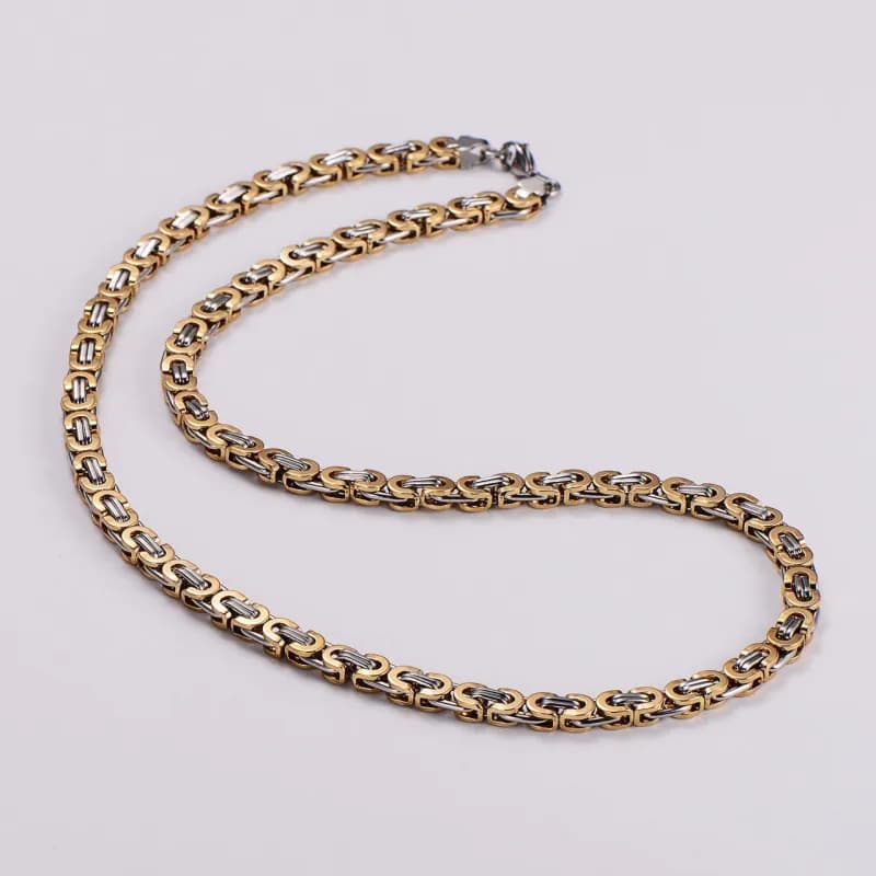 Chrome Hearts Link Chain Set Gold Tone — 间金项链6mm*55cm