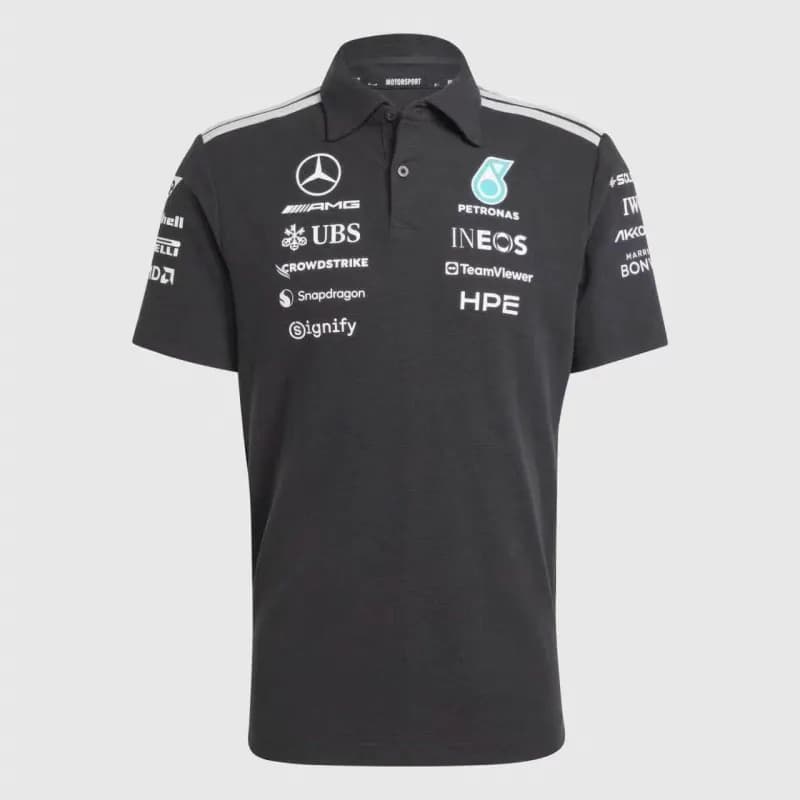 Ferrari Team Hoodie Sponsor Logo Panel — 新款2026 new Mercedes polo宾士黑