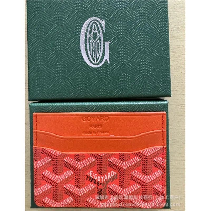Goyard Card Holder Saint Louis Pattern — 橘色