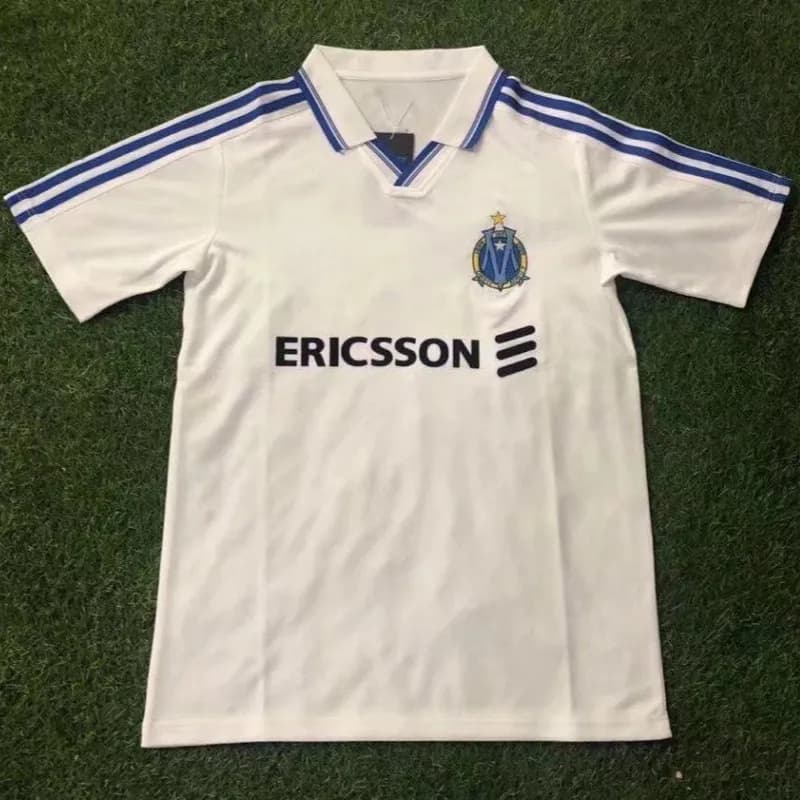 Adidas Olympique de Marseille Home Jersey Ericsson Sponsor — 1999-00 marseille home game