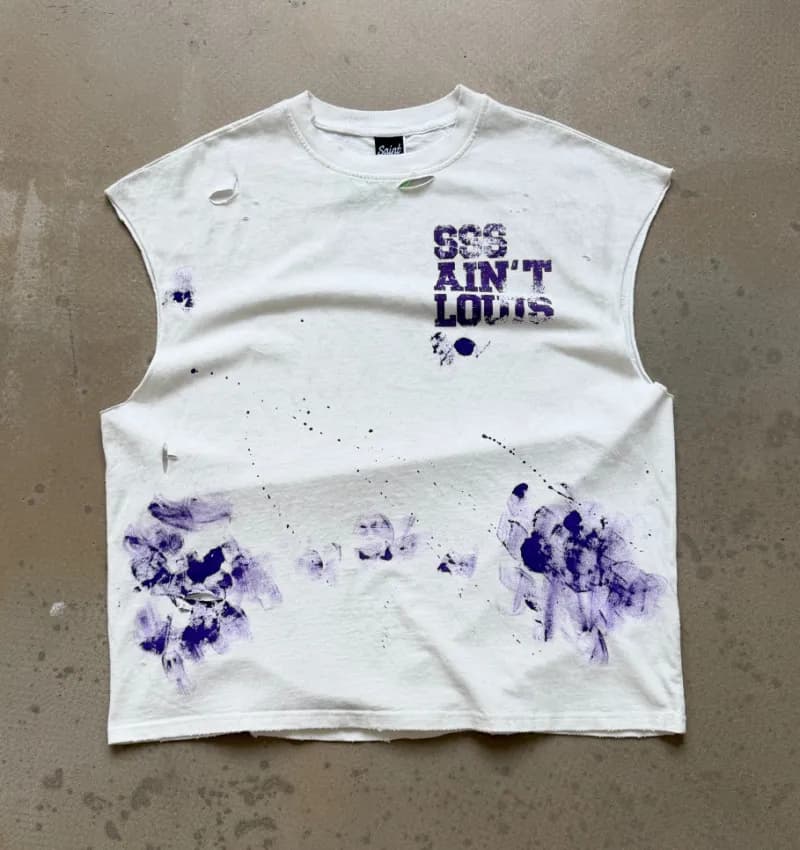 Sleeveless Tee Devil Inside Graphic — Cvt-16 white