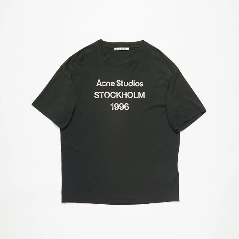 Acne Studios Logo T-Shirt Embroidered Logo — 黑色(AC908026)