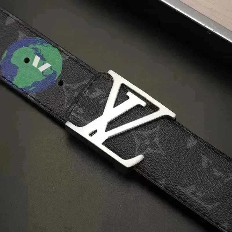 Louis Vuitton LV Monogram Belt Embossed Leather — 黑普银扣【赠送打孔器】