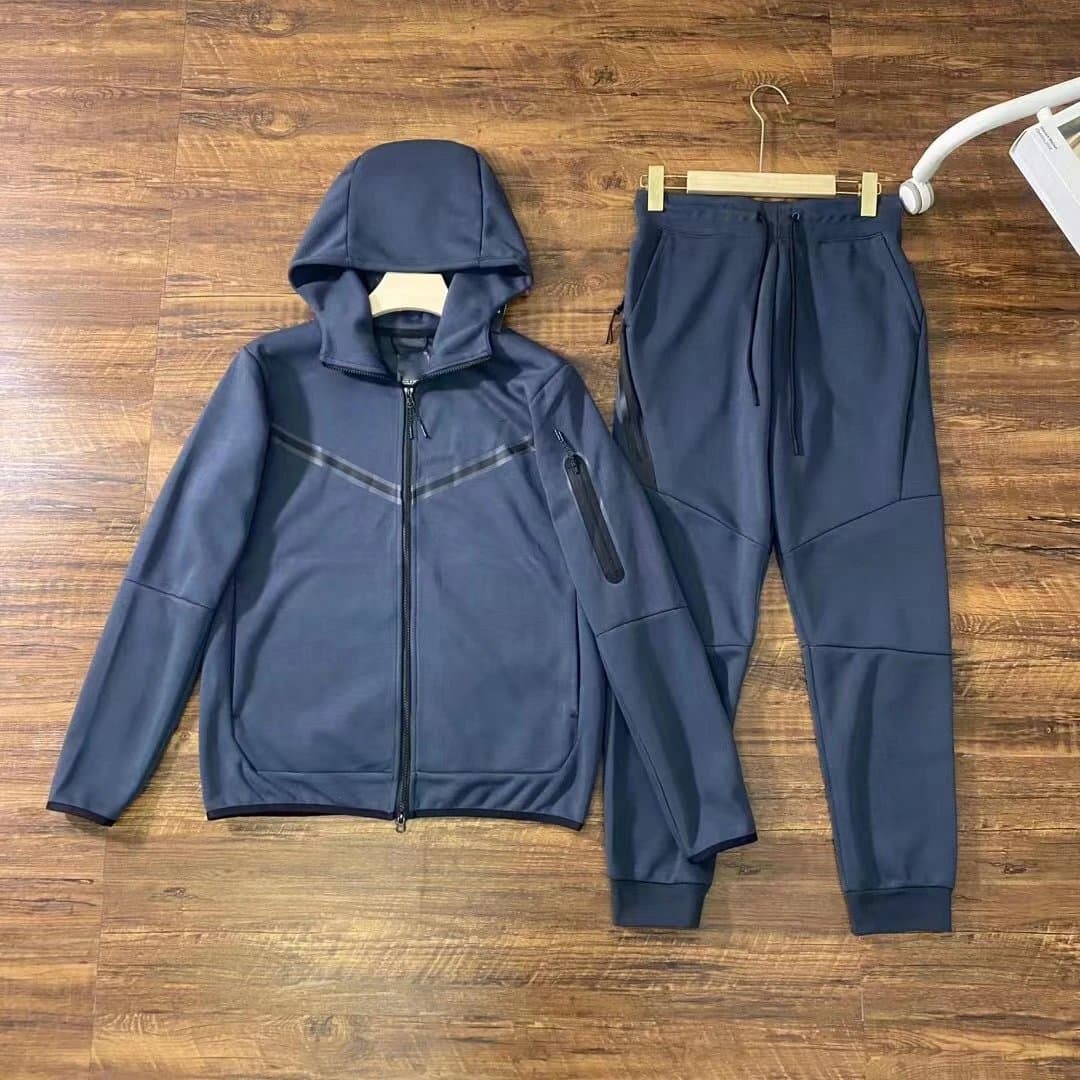Lululemon Hooded Zip-Up Jacket and Joggers Set Cloud Blue — 水泥灰