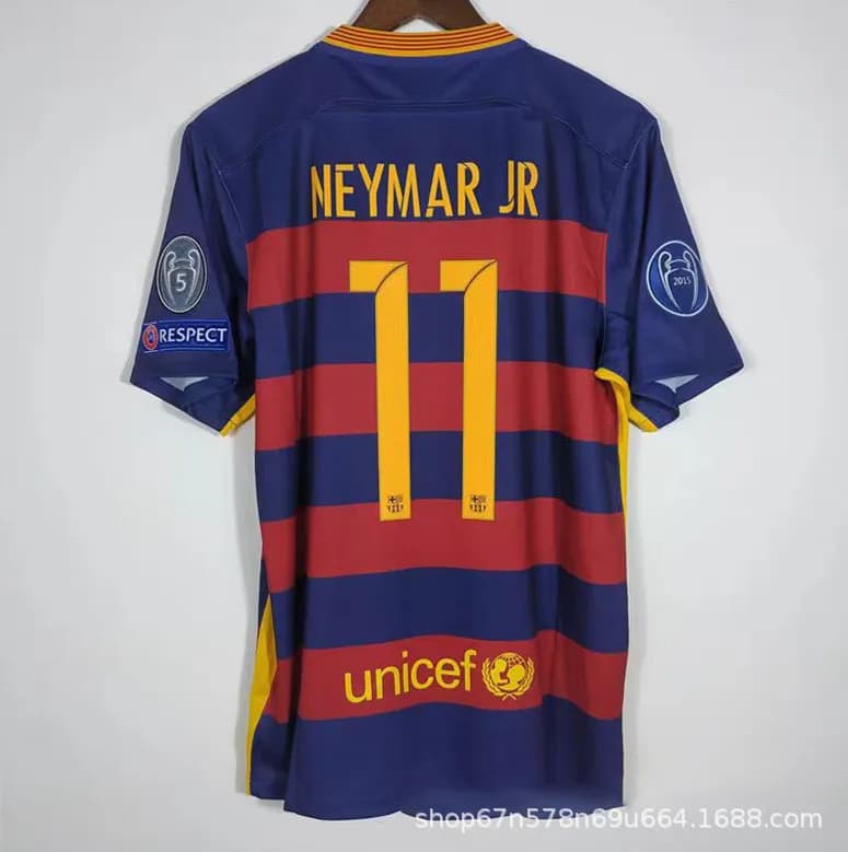 Home Jersey Messi 10 — 1516巴萨主场欧冠 定制11号