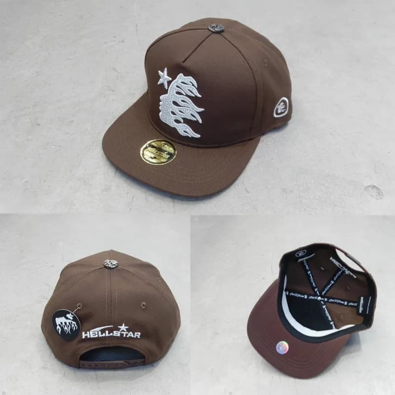 Palace Snapback Cap Flame Star — 棕色【砖石女像-03款】