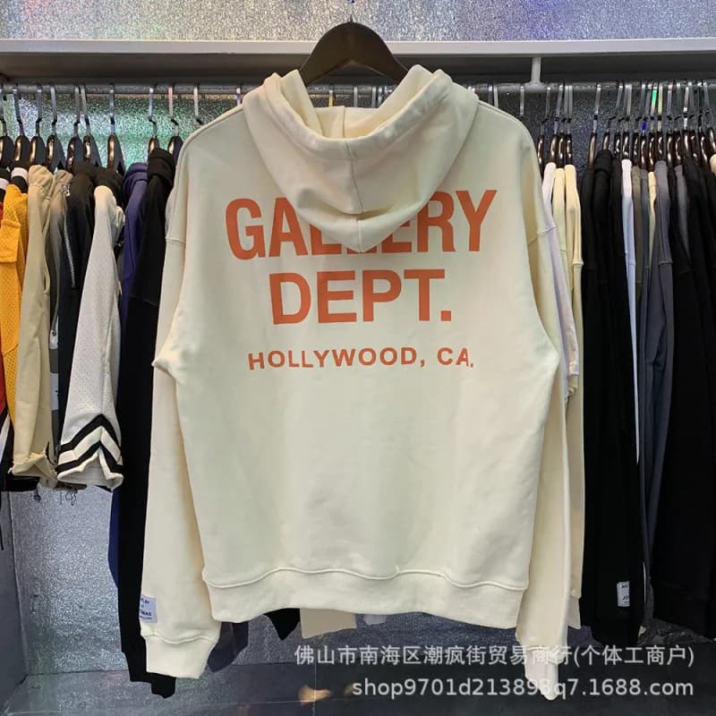 Gallery Dept. Hooded Sweatshirt Gallery Dept Logo Print
