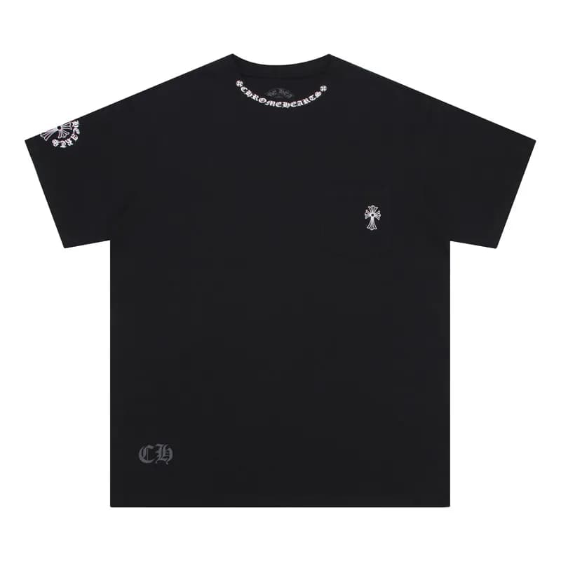 Chrome Hearts Graphic Tee Cross Motif Print — 6022黑