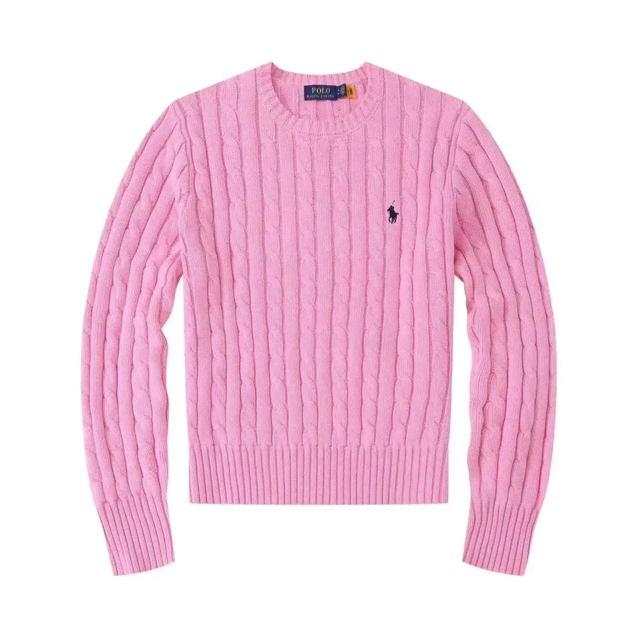 Polo Ralph Lauren Cable Knit Sweater Classic Cable — 女款粉红色