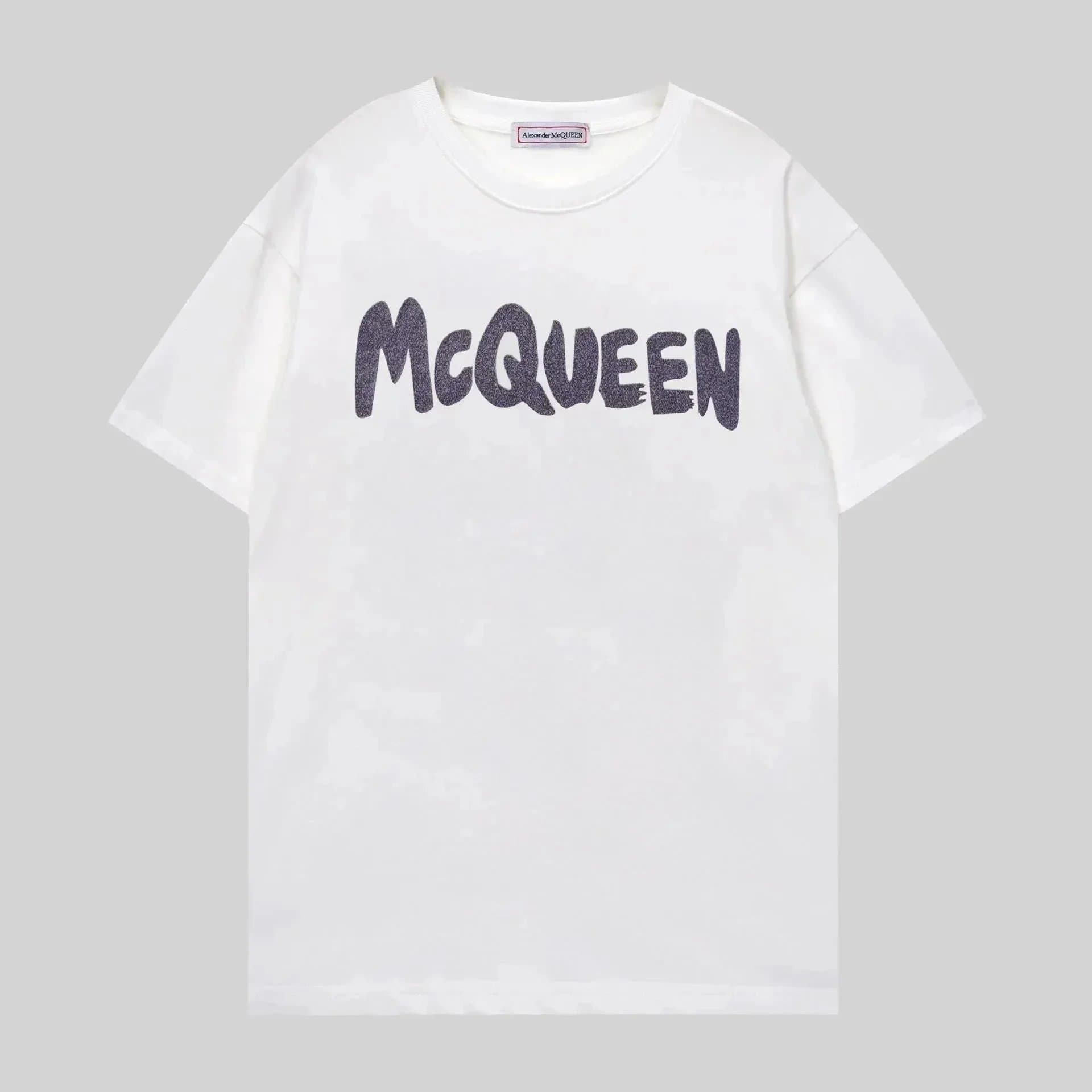 Alexander McQueen Skull Graphic Tee Arch Logo Skull — G1176白*Top quality