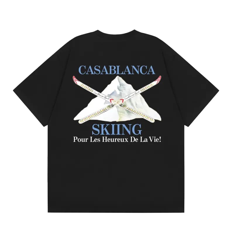 Casablanca Graphic Tee Casa Blanca Column Print — C135 black