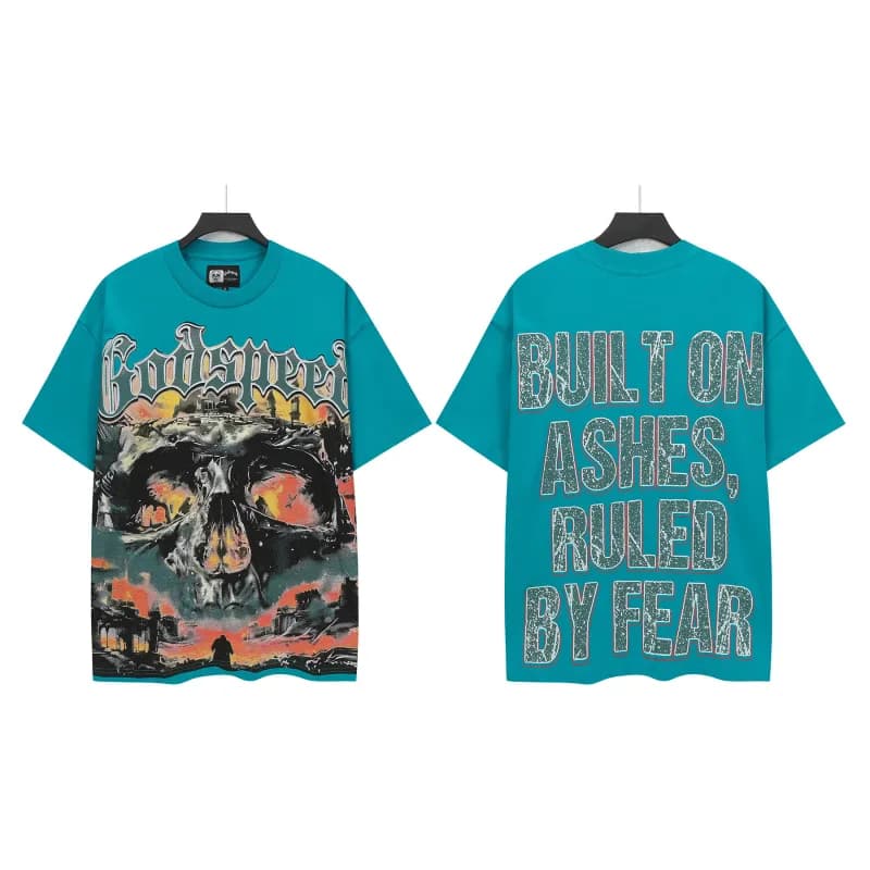 Gallery Dept. Graphic Tee Skeleton Column Print — 5157湖水蓝