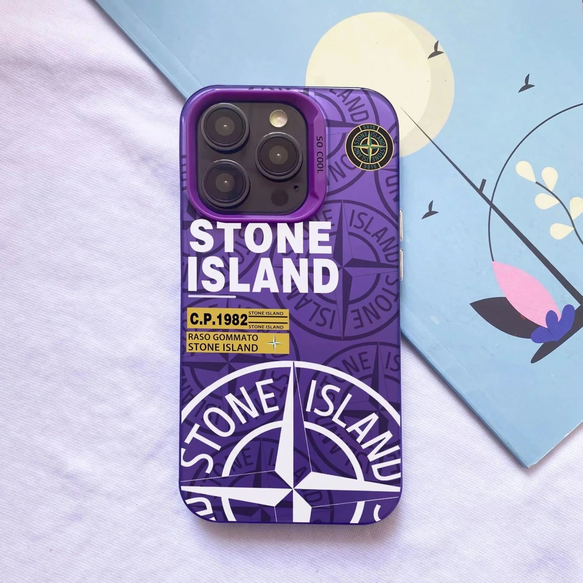 Stone Island Phone Case Compass Logo Print — TH003