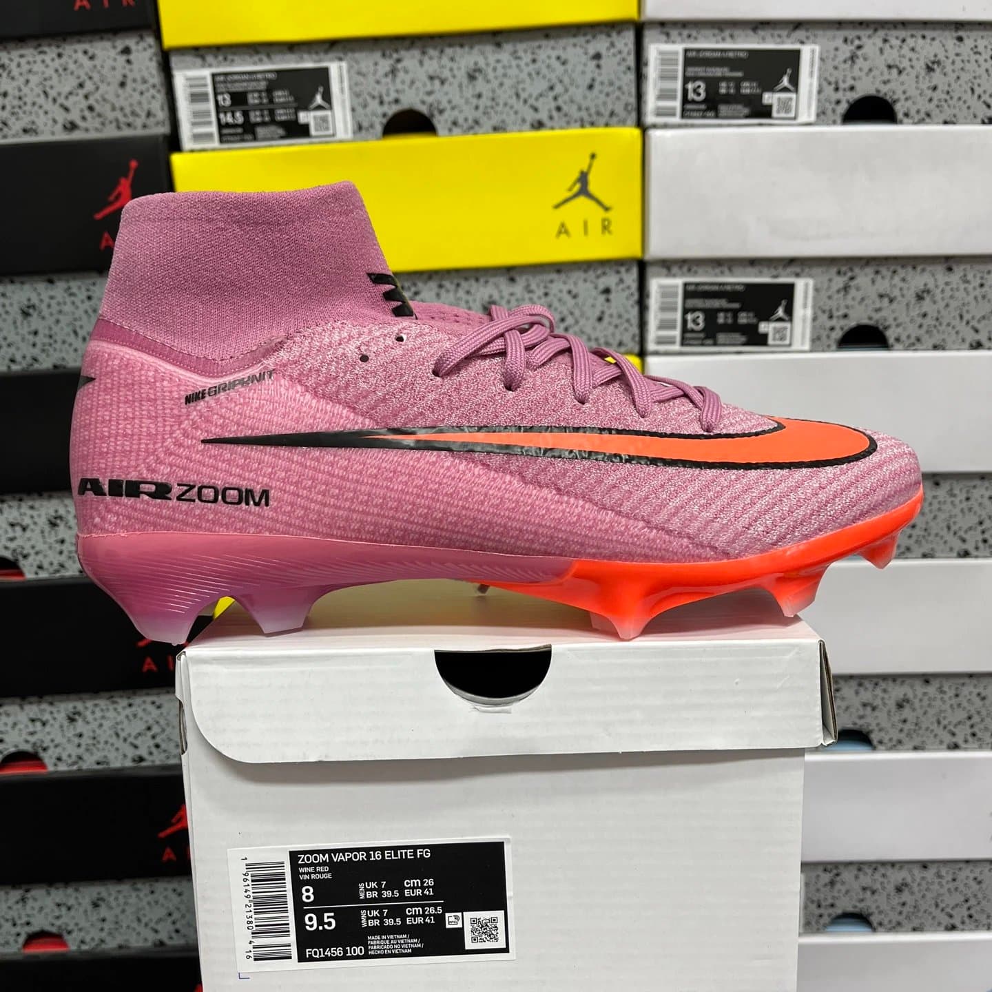 Nike Mercurial Superfly Stealth — FQ1456-100高帮粉橙