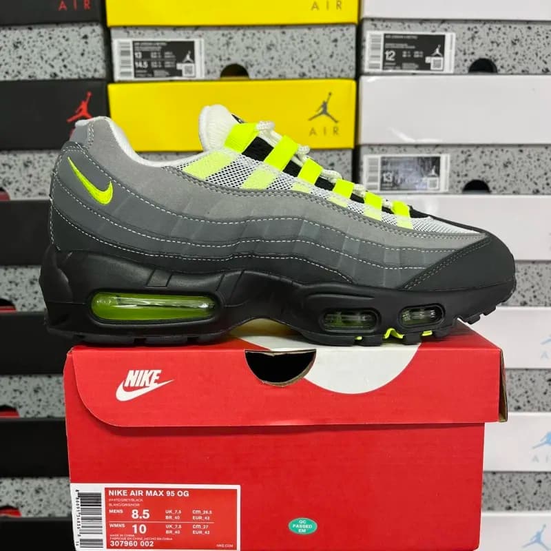 Nike × Corteiz Air Max 95 SP Olive Yellow Black — 荧光绿 307960-002