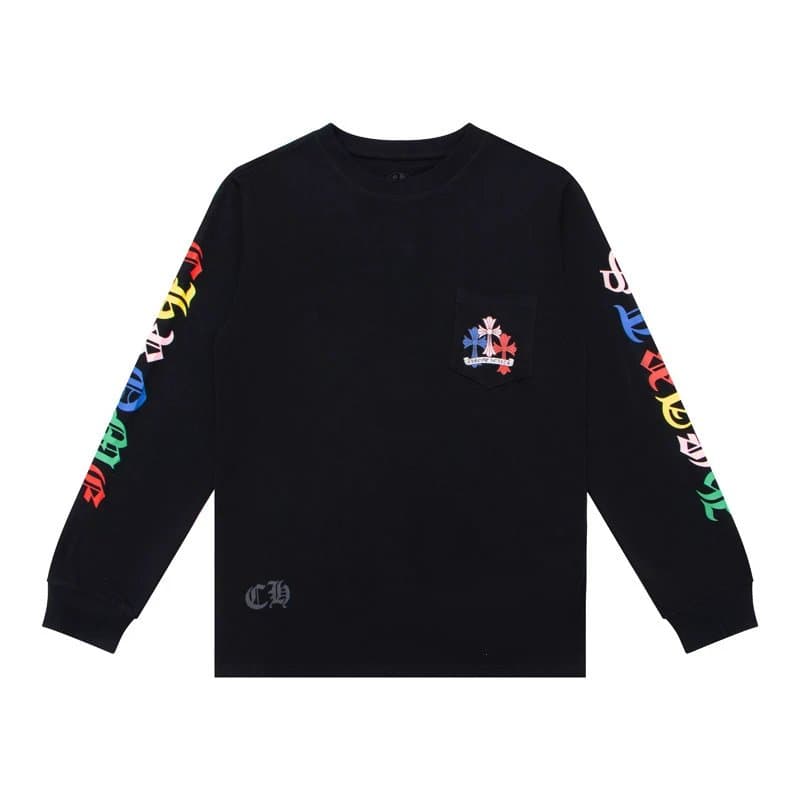 Chrome Hearts Long Sleeve Tee Sex Records Patchwork — K8003黑色