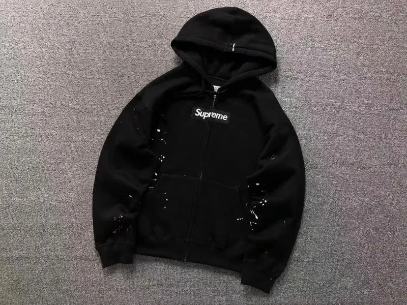 Supreme Zip-Up Hoodie Camo — E612黑色