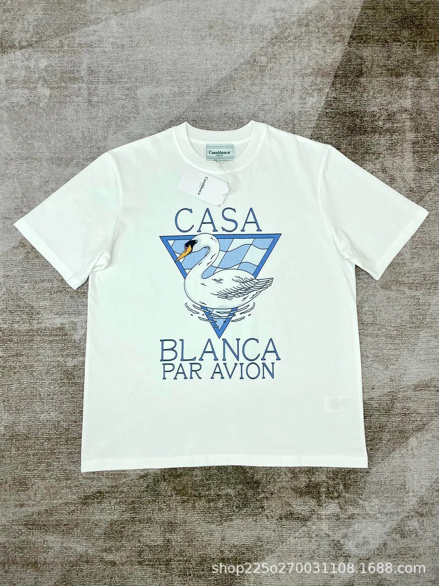 Casablanca Joy Stork Graphic Tee Stork Print — 白色8