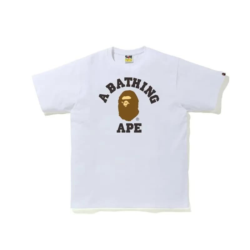 BAPE Cotton Tee Heather Grey — 740白色
