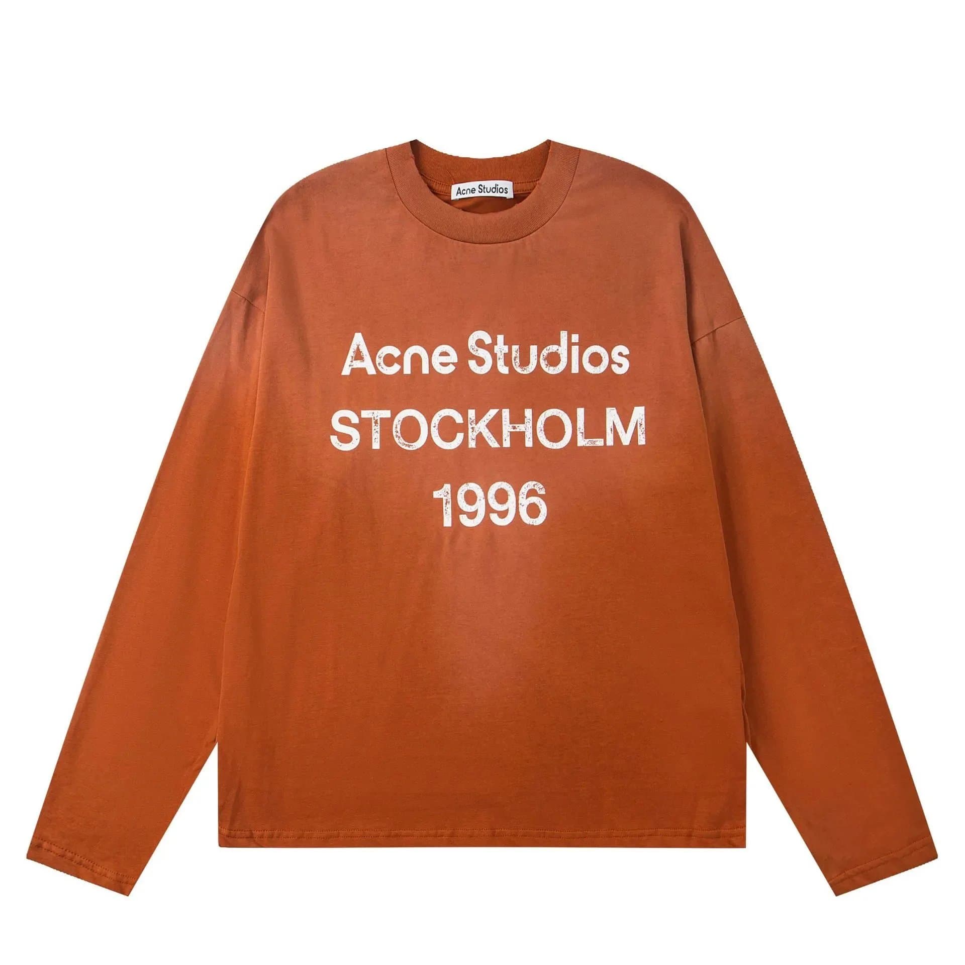 Acne Studios Graphic Tee Stockholm 1996 — q秋款 砖红色