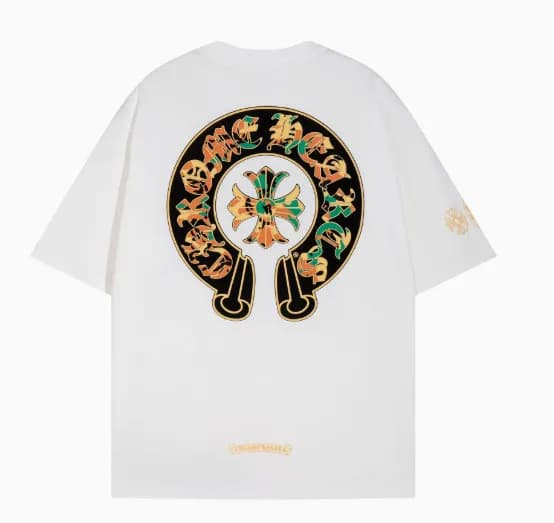 Chrome Hearts Graphic Tee Cross Motif Print — 6096白
