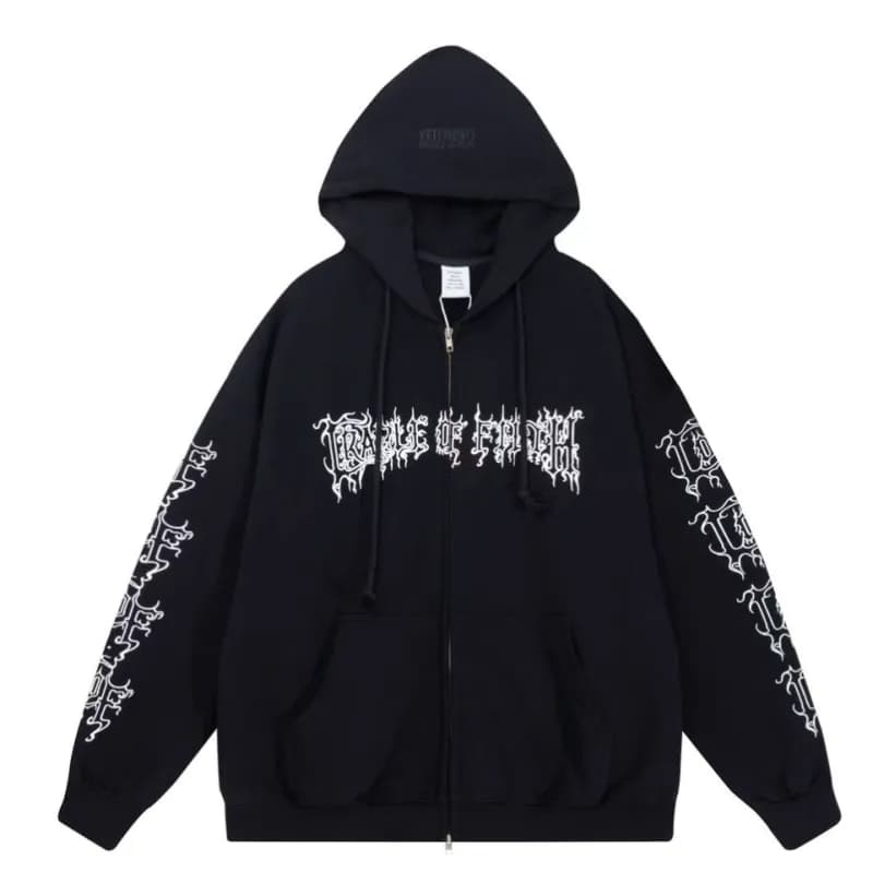 Off-White Zip-Up Hoodie Cherry Tag — 22