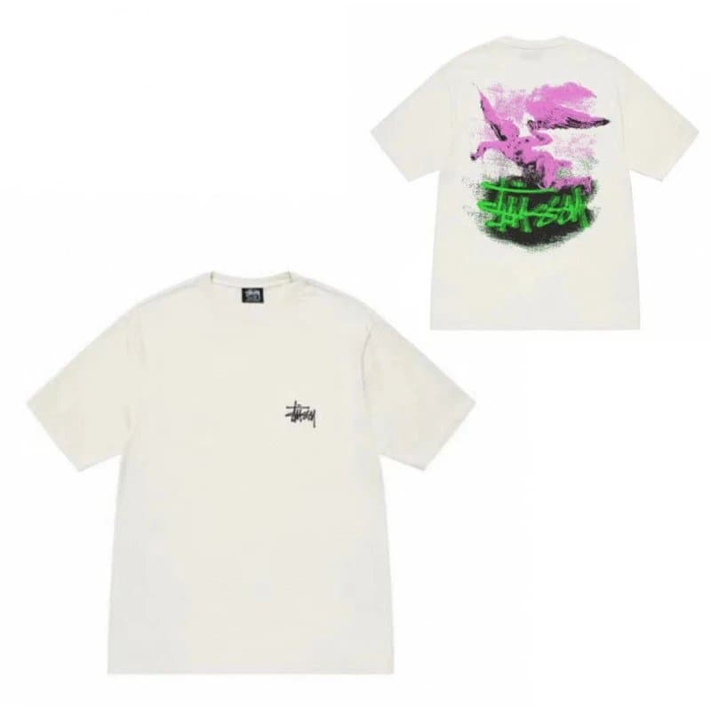 Stüssy Wizard Graphic Tee Black with Wizard Print — 883白色