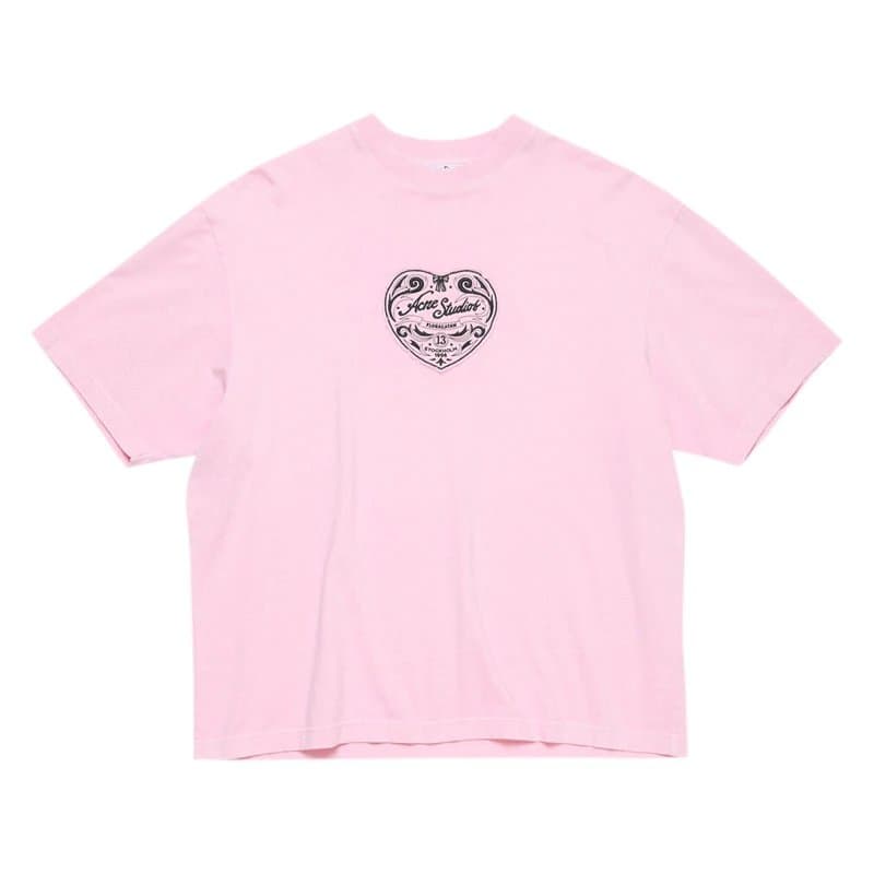 Acne Studios Logo T-Shirt Script Logo — 粉色(AC908082)