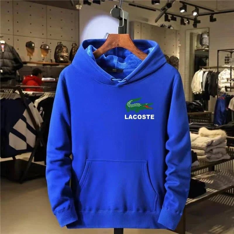 Lacoste Zip-Up Hoodie Heather Grey — 18.